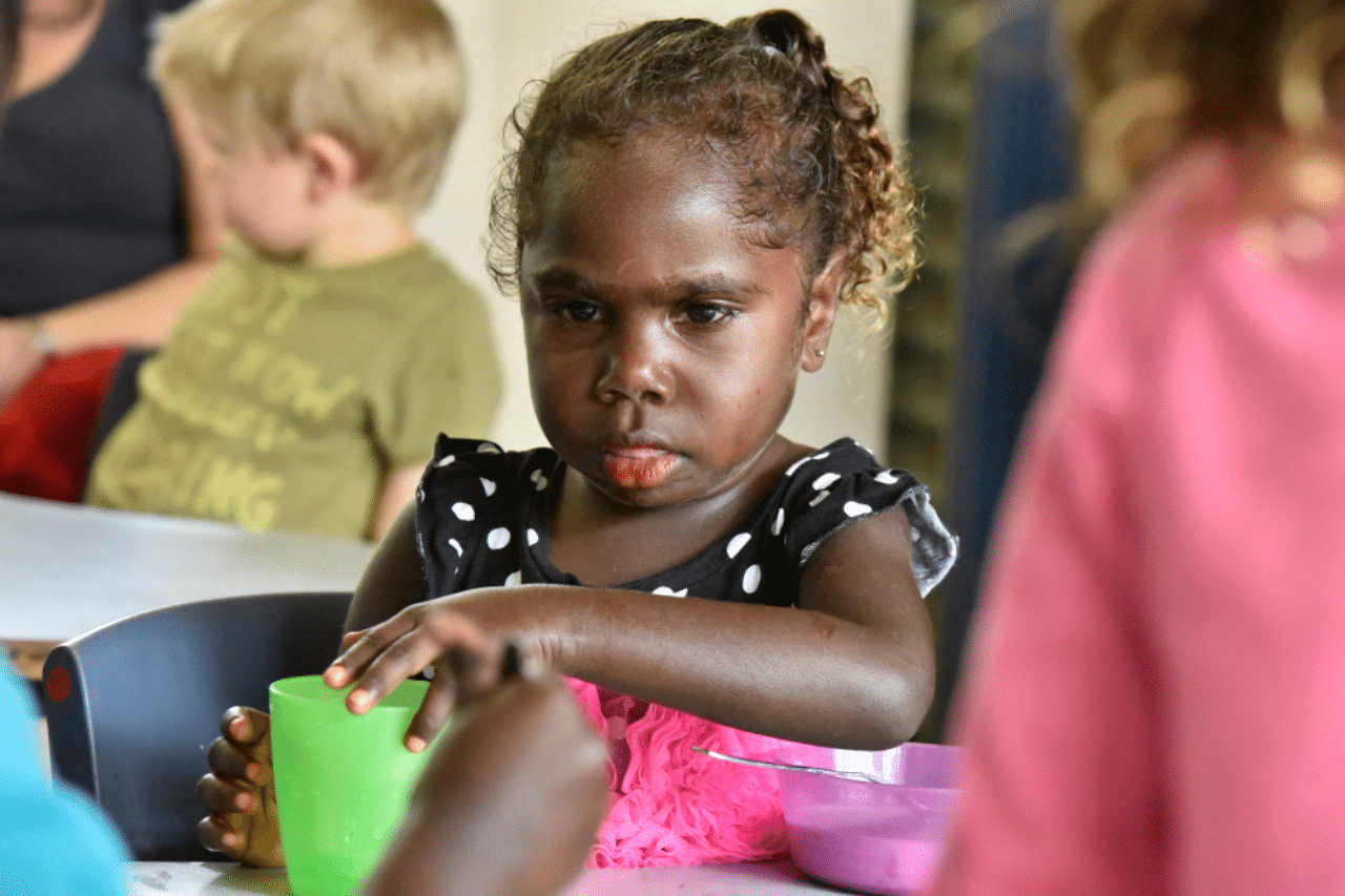 Aboriginal child at school